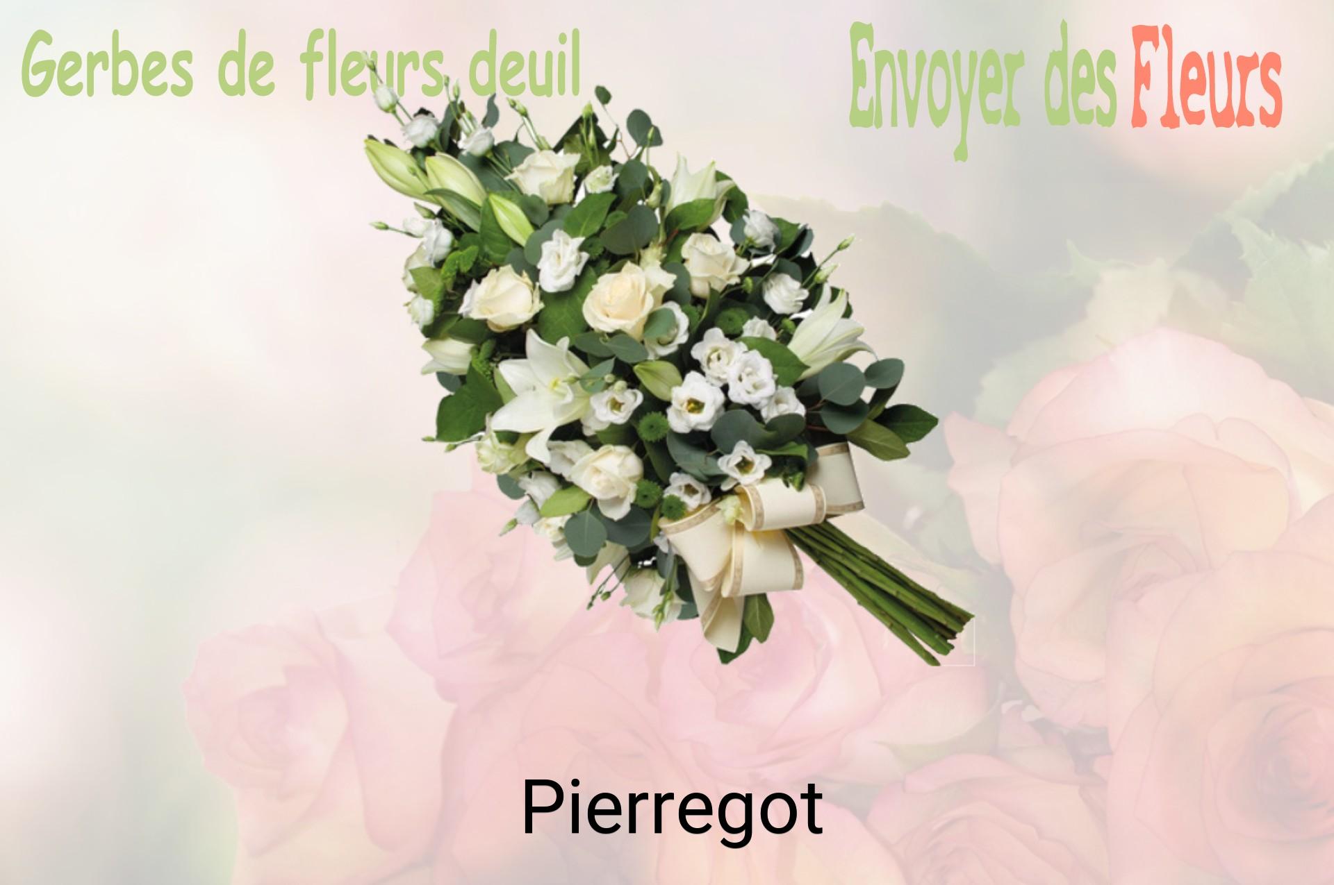 Gerbe de fleurs de deuil livrée à Pierregot